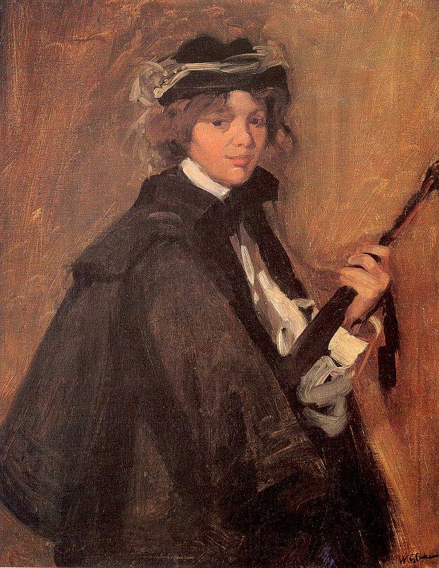 Glackens, William James Girl in a Black Cape